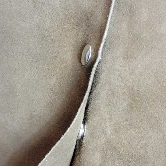 70s Bohemian Suede Midi Skirt Authentic Vintage - Picture 9 of 9